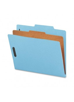 Letter - 8.50" Width x 11" Sheet Size - 2" Fastener Capacity for Folder - Top Tab Location - 1 Dividers - 25 pt. Folder Thickness - Blue - Recycled - 10 / Box - natsp17200